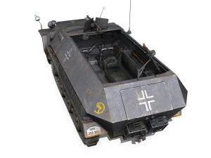 sdkfz 251-1 ausfc - half-track - 24pd 3D Model