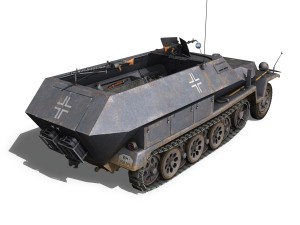 sdkfz 251-1 ausfc - half-track - 24pd 3D Model