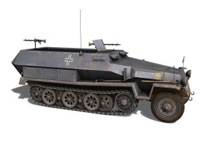 sdkfz 251-1 ausfc - half-track - 24pd 3D Model