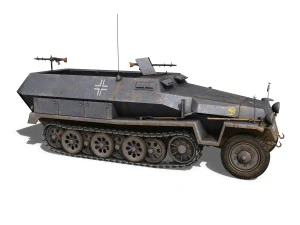 sdkfz 251-1 ausfc - half-track - 24pd 3D Model