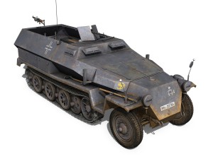 sdkfz 251-1 ausfc - half-track - 24pd 3D Model