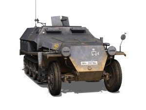 sdkfz 251-1 ausfc - half-track - 24pd 3D Model
