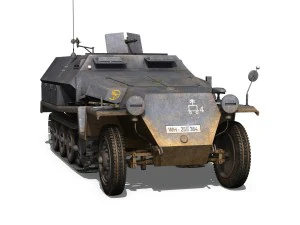 sdkfz 251-1 ausfc - half-track - 24pd 3D Model