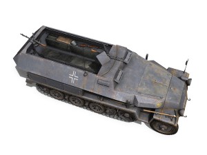sdkfz 251-1 ausfc - half-track - 24pd 3D Model