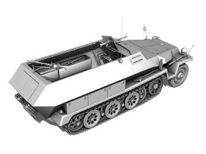 sdkfz 251-1 ausfc - half-track - 24pd 3D Model