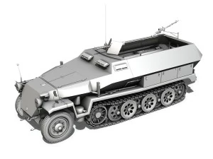 sdkfz 251-1 ausfc - half-track - 24pd 3D Model