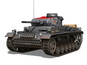 pzkpfw iii - panzer 3 - ausfj - 624 3D Model
