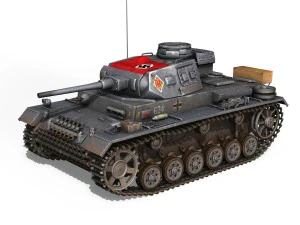 pzkpfw iii - panzer 3 - ausfj - 624 3D Model