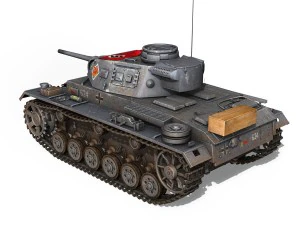 pzkpfw iii - panzer 3 - ausfj - 624 3D Model