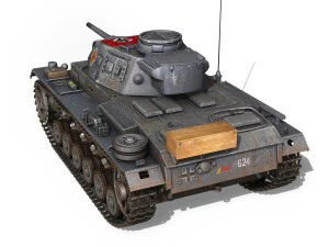 pzkpfw iii - panzer 3 - ausfj - 624 3D Model