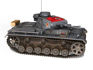 pzkpfw iii - panzer 3 - ausfj - 624 3D Model