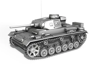 pzkpfw iii - panzer 3 - ausfj - 624 3D Model