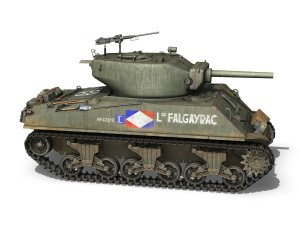 m4a3e2 - sherman jumbo - lt falgayrac Model 3D