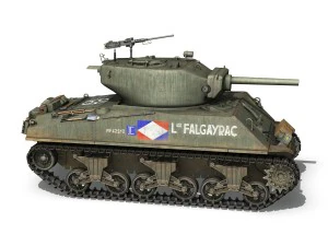 m4a3e2 - sherman jumbo - lt falgayrac 3D Model