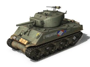 m4a3e2 - sherman jumbo - lt falgayrac 3D Model