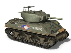 m4a3e2 - sherman jumbo - lt falgayrac Model 3D