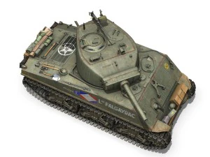 m4a3e2 - sherman jumbo - lt falgayrac 3D Model