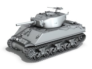 m4a3e2 - sherman jumbo - lt falgayrac Model 3D