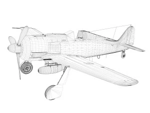 focke wulf - fw190 a8 - 960542 3D Model