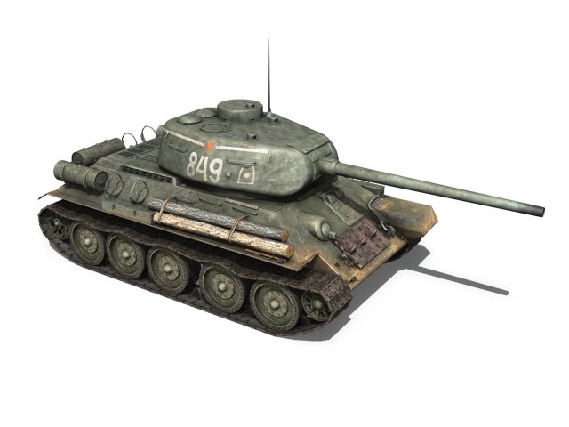 t-34 85 - soviet medium tank - 849 3D Model in Tank 3DExport