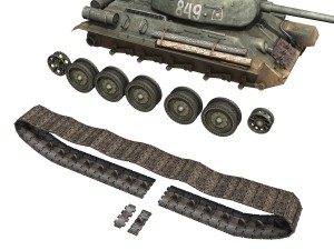 t-34 85 - soviet medium tank - 849 3D Модель