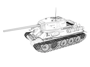 t-34 85 - soviet medium tank - 849 3D Model