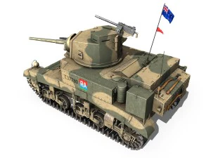 m3 light tank honey - 37780 3D Model