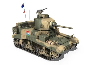m3 light tank honey - 37780 3D Model