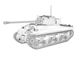 sherman mk vc firefly - chaser 3D-Modell