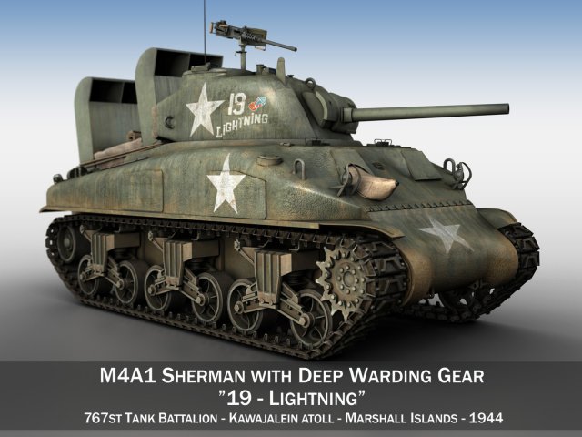 m4a1 sherman - lightning 3D 模型 .c4d .max .obj .3ds .fbx .stl .blend 