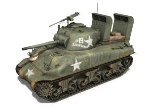m4a1 sherman - lightning 3D Model