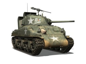 m4a1 sherman - lightning 3D Model