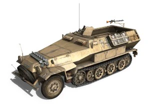 sdkfz 251 ausfb - dak - 21pd 3D Model