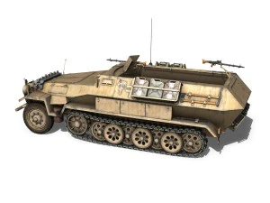 sdkfz 251 ausfb - dak - 21pd 3D Model