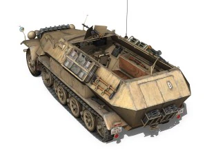 sdkfz 251 ausfb - dak - 21pd 3D Model
