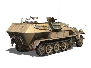 sdkfz 251 ausfb - dak - 21pd 3D Model