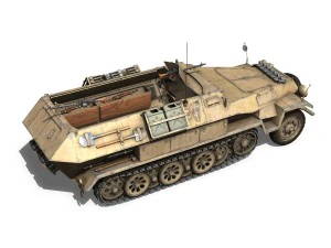 sdkfz 251 ausfb - dak - 21pd 3D Model
