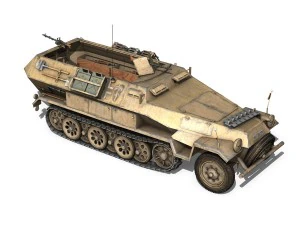 sdkfz 251 ausfb - dak - 21pd 3D Model