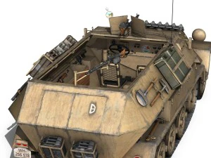 sdkfz 251 ausfb - dak - 21pd 3D Model