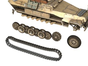 sdkfz 251 ausfb - dak - 21pd 3D Model