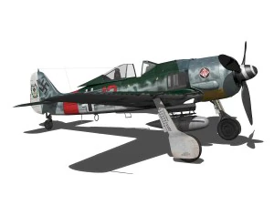focke wulf - fw190 a7 - red 13 3D Model