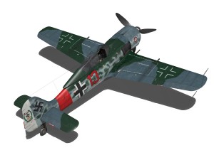focke wulf - fw190 a7 - red 13 3D-Modell