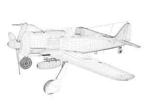 focke wulf - fw190 a7 - red 13 3D Model