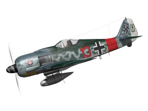 focke wulf - fw190 a7 - red 13 3D-Modell