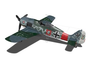 focke wulf - fw190 a7 - red 13 3D-Modell