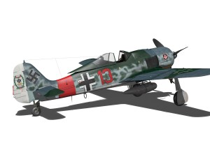focke wulf - fw190 a7 - red 13 3D-Modell