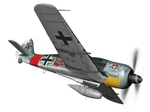 focke wulf - fw190 a7 - red 13 3D Model