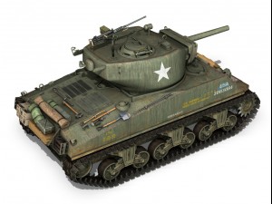 m4a3e2 - sherman jumbo - cobra king 3D Model