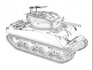 m4a3e2 - sherman jumbo - cobra king 3D Model