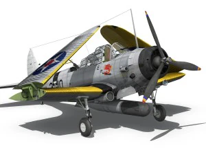 Douglas tdb-1 devastatore - 3t10 Modello 3D